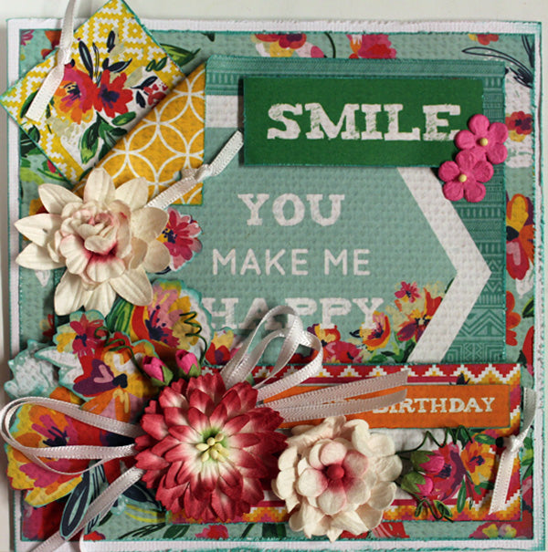 You Make Me Happy - set of two cards. - Paper Roses Scrapbooking