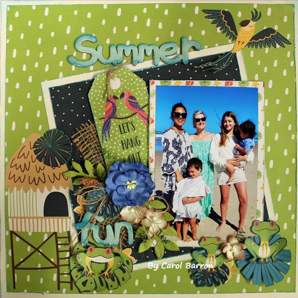 Summer Fun - single page - Paper Roses Scrapbooking