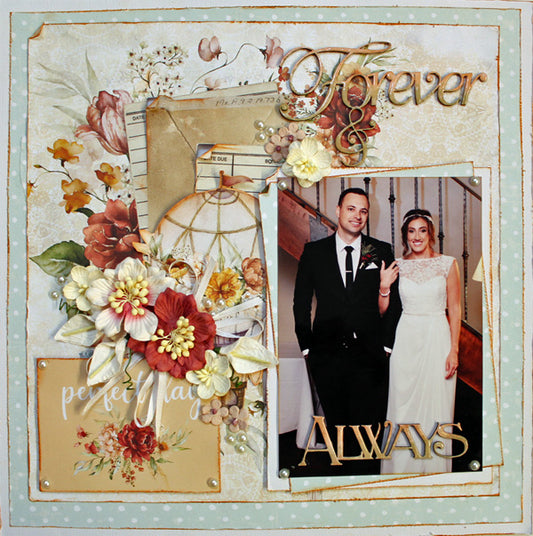 Forever and Always - single page - Paper Roses Scrapbooking