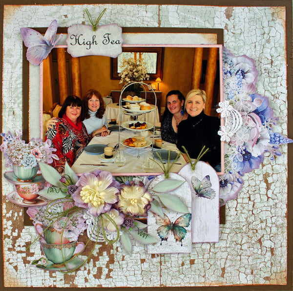 High Tea - Single page - Paper Roses Scrapbooking