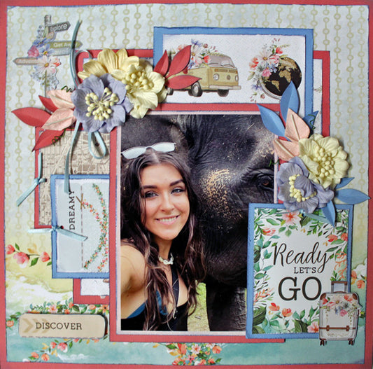 Ready Let's Go -single page. - Paper Roses Scrapbooking
