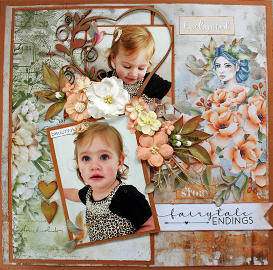 Sweet Fairy Tale Endings- Double page - Paper Roses Scrapbooking