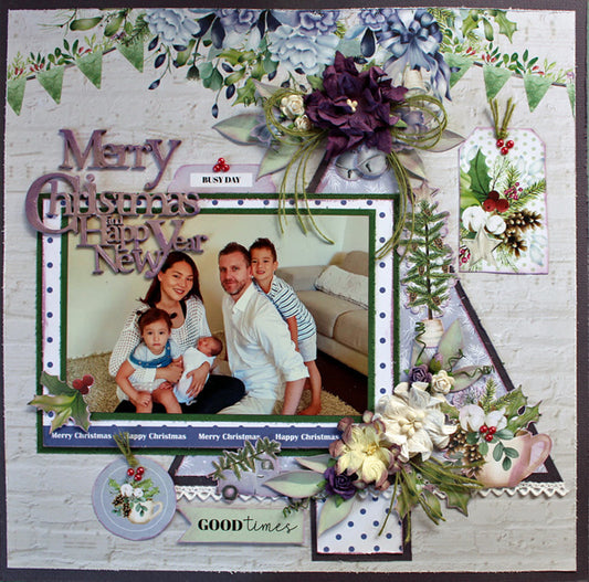 Good Times at Christmas - single page - Paper Roses Scrapbooking