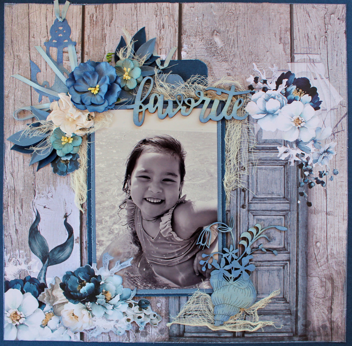 Water Baby - Single page layout - Paper Roses Scrapbooking