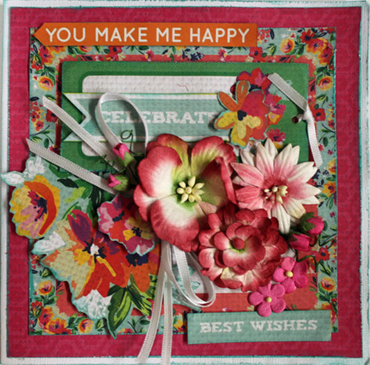 You Make Me Happy - set of two cards. - Paper Roses Scrapbooking