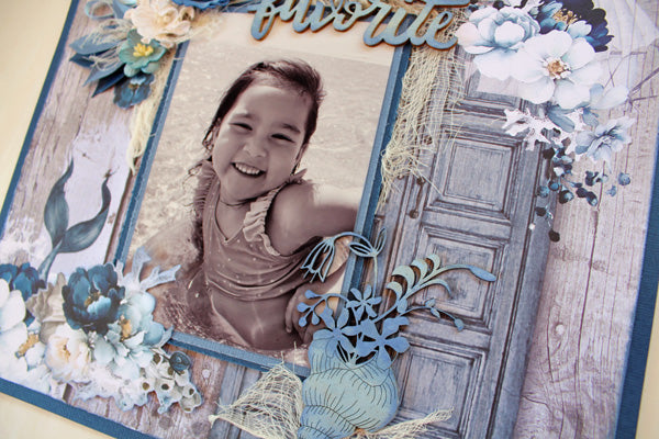 Water Baby - Single page layout - Paper Roses Scrapbooking