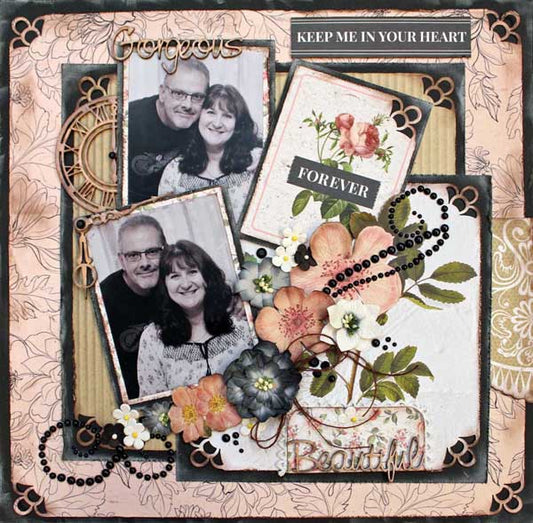 Keep Me In Your Heart Forever - double page - Paper Roses Scrapbooking