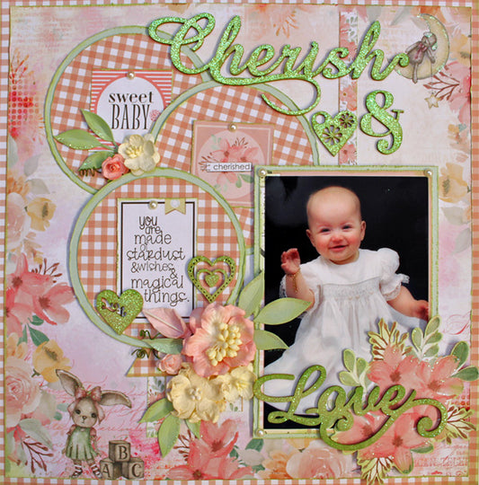 Hey Baby Girl - single page - Paper Roses Scrapbooking