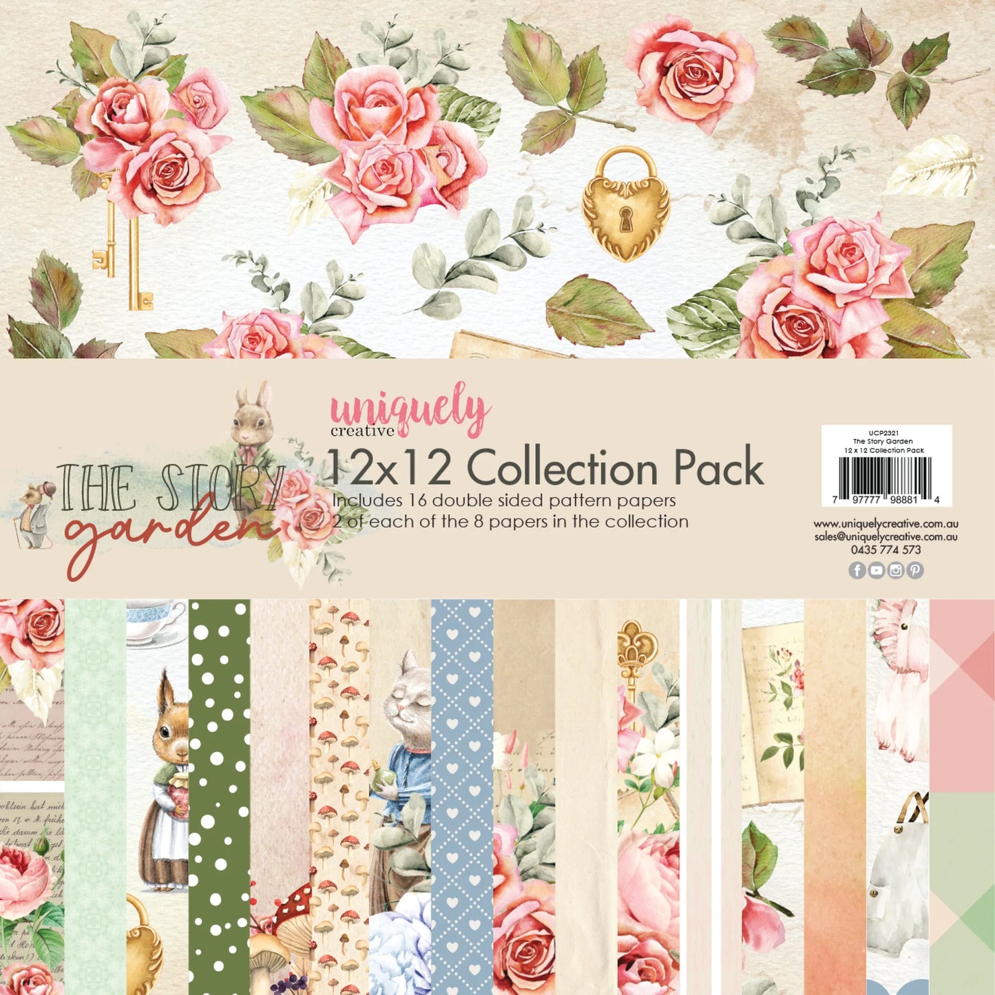 Uniquely Creative The Story Garden Collection - Paper Roses Scrapbooking