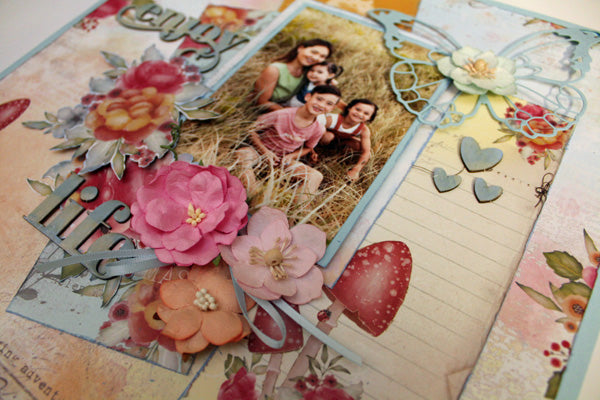 Family Moments - single page layout - Paper Roses Scrapbooking