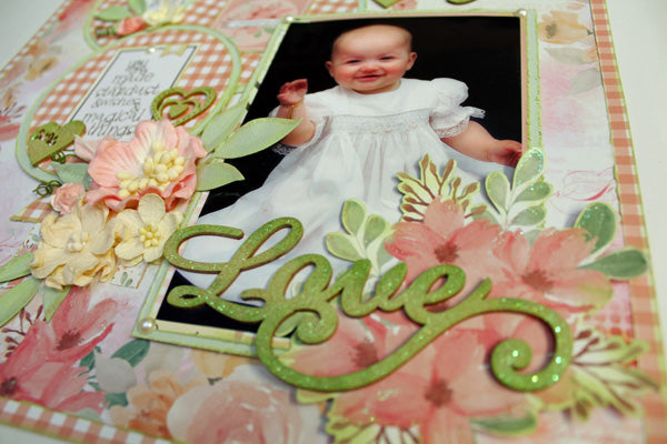 Hey Baby Girl - single page - Paper Roses Scrapbooking