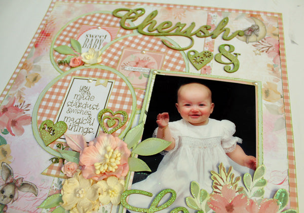 Hey Baby Girl - single page - Paper Roses Scrapbooking