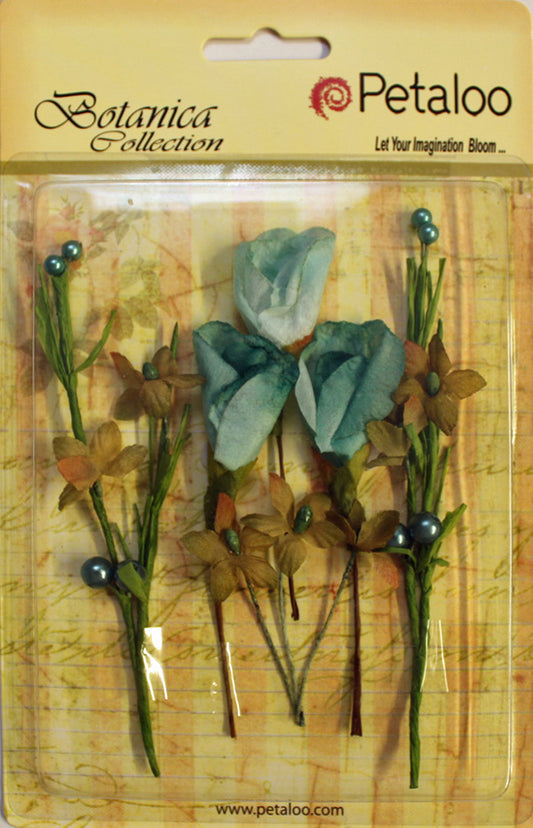 Petaloo Calla lilies and Berries Teal - Paper Roses Scrapbooking