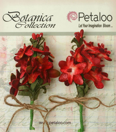 Petaloo Velvet Lilacs Red - Paper Roses Scrapbooking