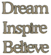 Wordlets - Dream Inspire Believe - Paper Roses Scrapbooking
